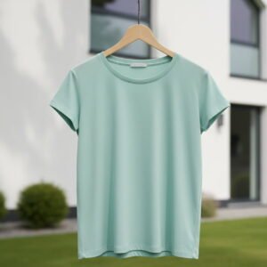 Remera Básica Cuello Redondo - Verde Agua como nueva