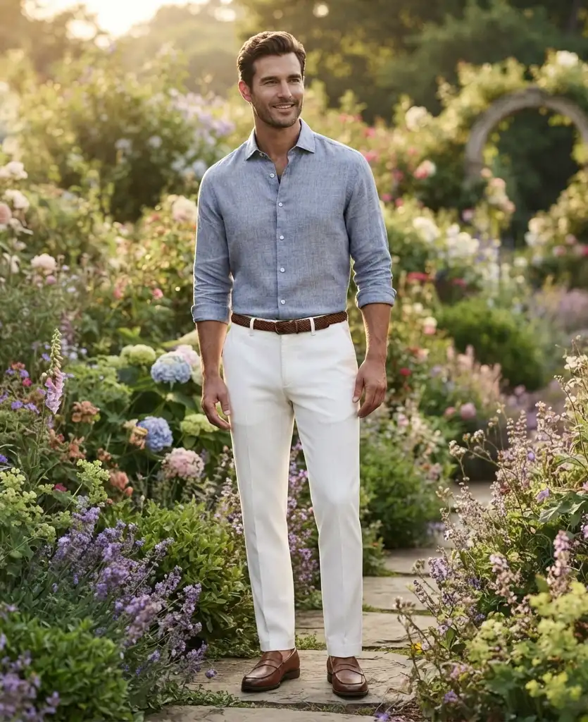 Pantalón de Vestir Blanco Sastrería - Imagen 3